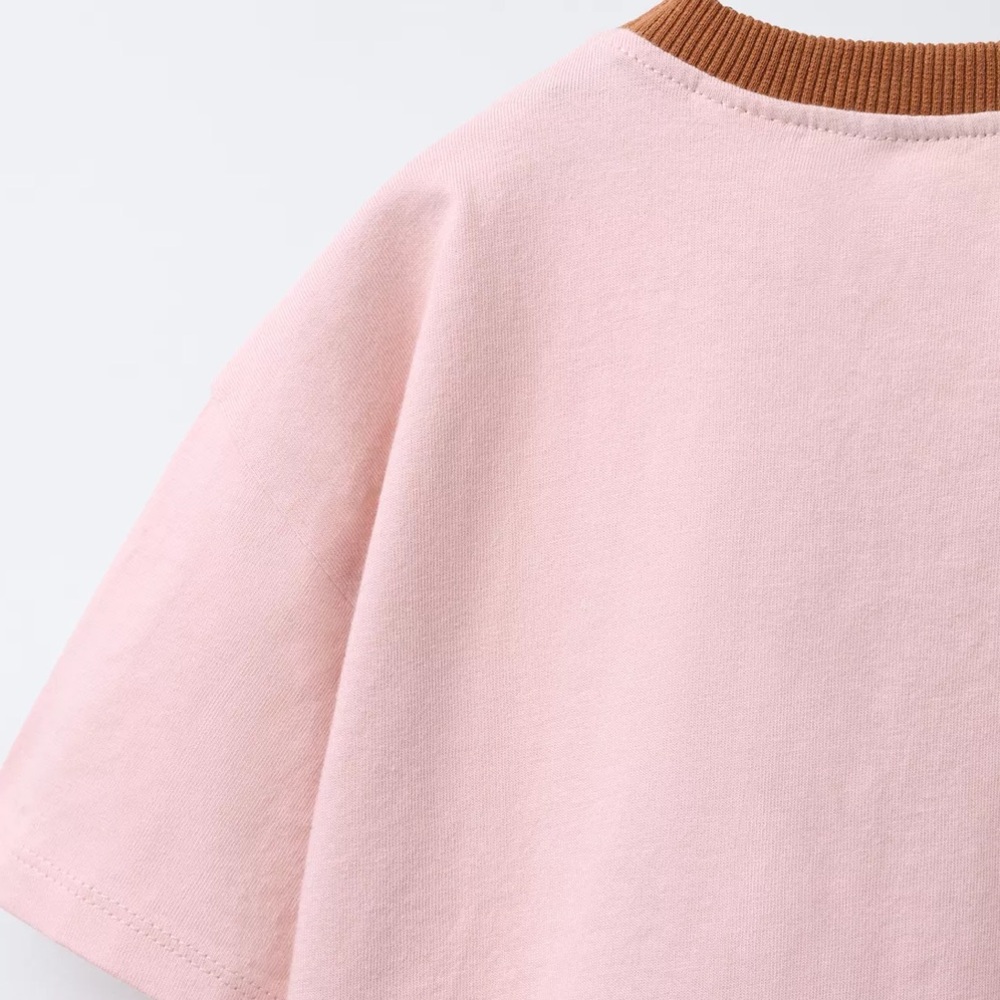 Zara Pink Kids T-Shirt with Hot Dog Graphic - Picture 4 of 5